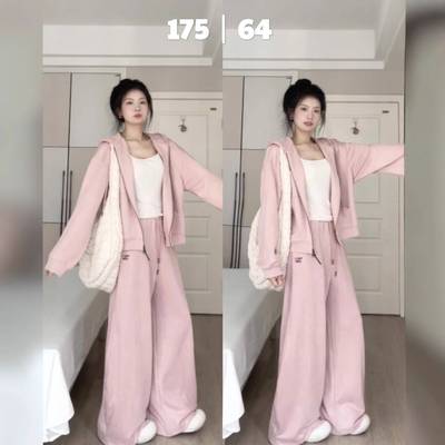 连帽卫衣套装2025新款早秋外套女韩系穿搭巨好看的少女感长袖上衣