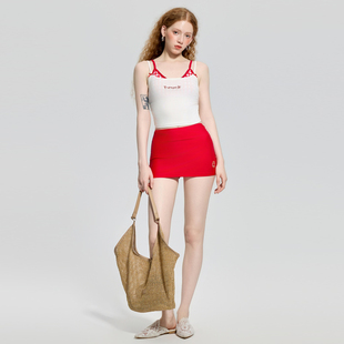 新款辣妹绝美高级小胸聚拢遮肚显瘦分体保守温泉度假泳衣女