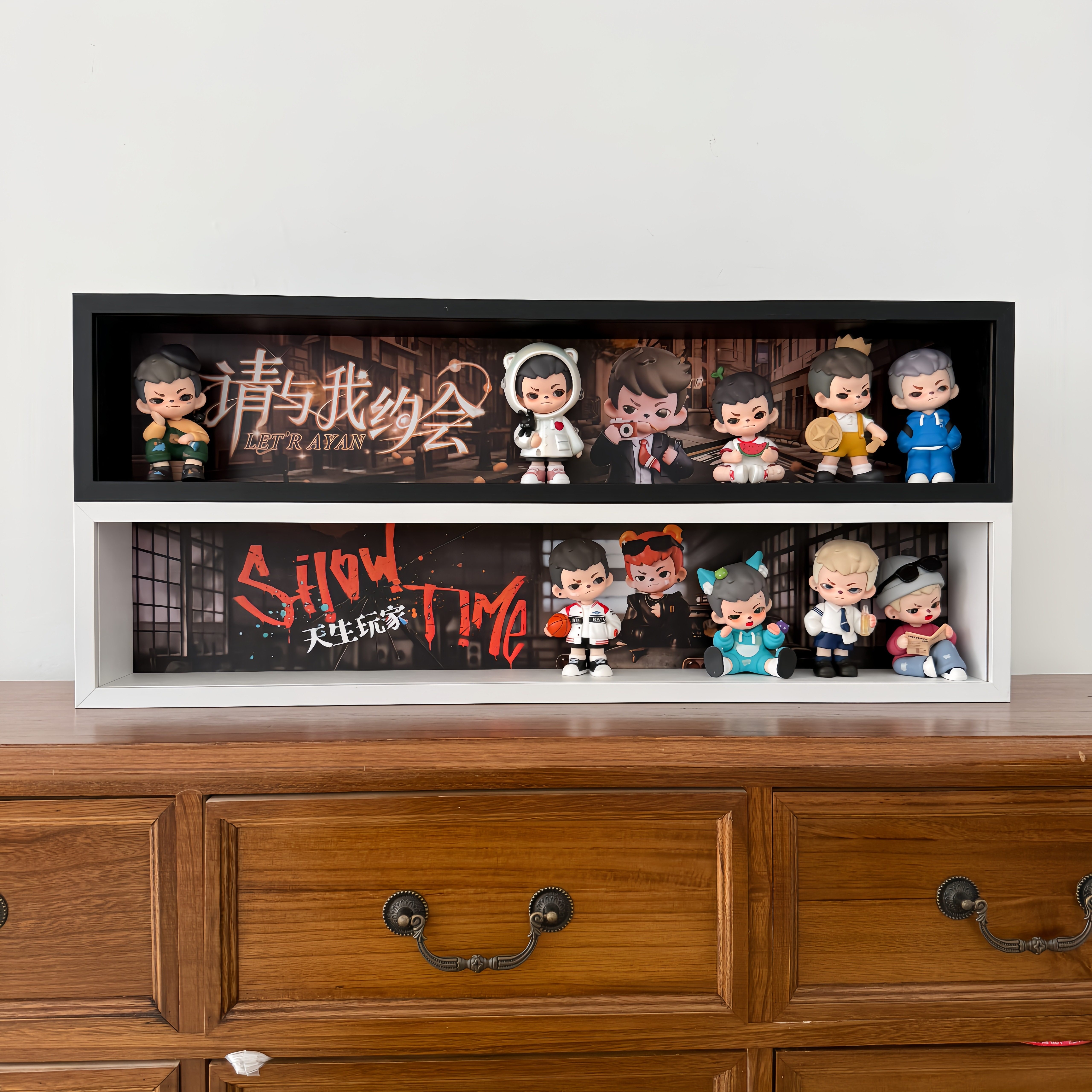 抽拉玻璃请与我约会天生玩家Rayan展示框收纳盒背景图灯串圆点胶,收纳整理,手办收纳盒,淘宝优惠券,粉丝福利购,淘宝优惠卷