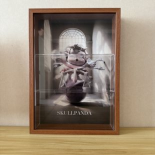 抽拉玻璃泡泡玛特进退之门盲盒收纳展示框盒送背景灯串点胶可挂墙