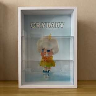 泡泡玛特哭娃CRYBABY眼泪工厂系列手办盲盒展示框搪胶收纳盒透明