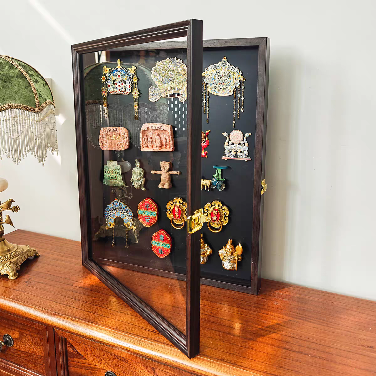 冰箱贴收纳框磁吸磁贴收藏展示板博物馆翻盖相框徽章展示框,家居饰品,相框/画框,淘宝优惠券,粉丝福利购,淘宝优惠卷