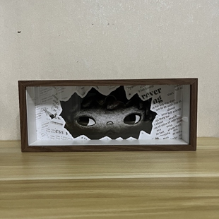 小野二代四代五代默剧泡泡玛特盲盒收纳相框展示收纳盒送背景图