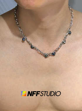 琉璃钛钢圆珠链男串珠