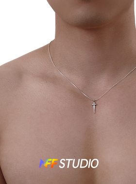 NFF钛钢十字架星星项链潮小众高级感锁骨链简约个性气质颈链ins