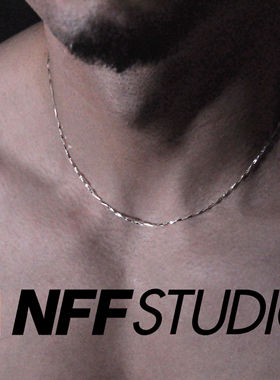 NFF纯银925项链女银链无吊坠锁骨链男裸链蛇骨男精致素链百搭银饰