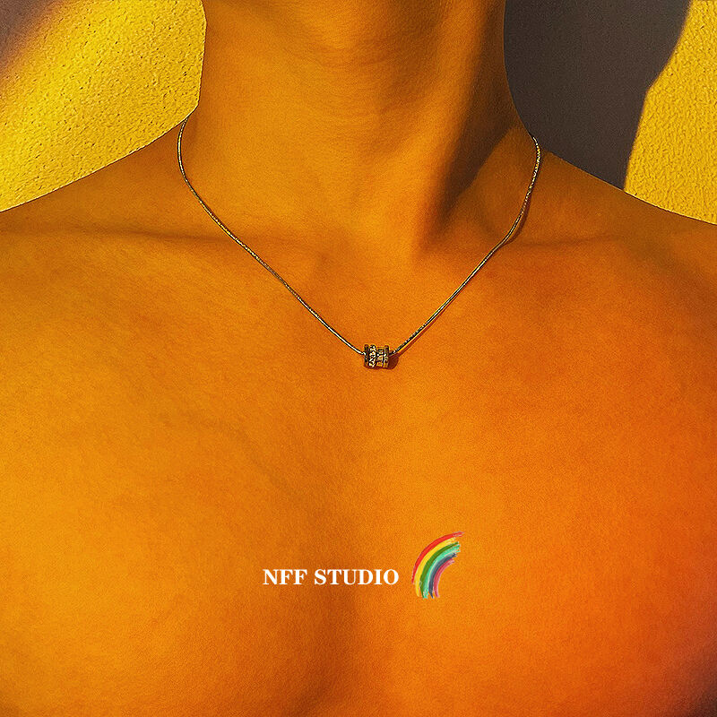NFF小蛮腰高级设计感钛钢轻奢项链男ins简约嘻哈潮百搭小众锁骨链