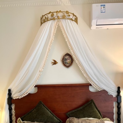 法式床幔复古典雅装饰床头纱帘