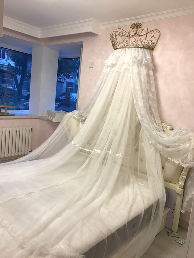 北欧宫廷公主蕾丝纱幔装饰法式韩式可加落地加宽加大蚊帐含床幔架