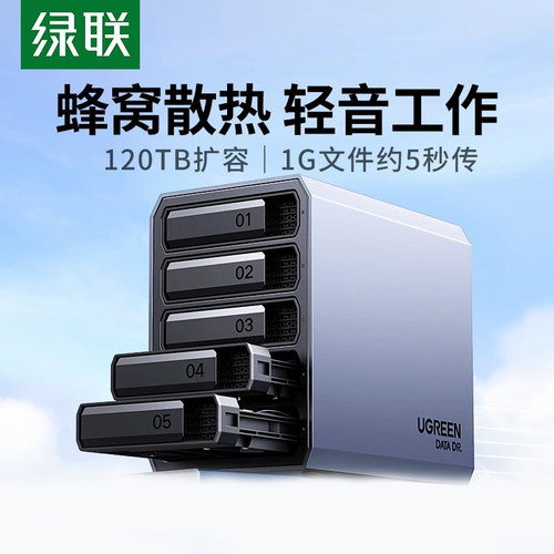 绿联硬盘磁盘阵列柜RAID外接SATA