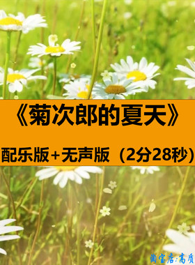 菊次郎的夏天钢琴曲配乐卡通唯美风景舞台LED大屏幕背景视频素材