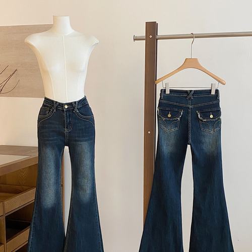 希野逸儿/高腰丰胯美式微喇牛仔裤显瘦弹力修身百搭2025秋季款女