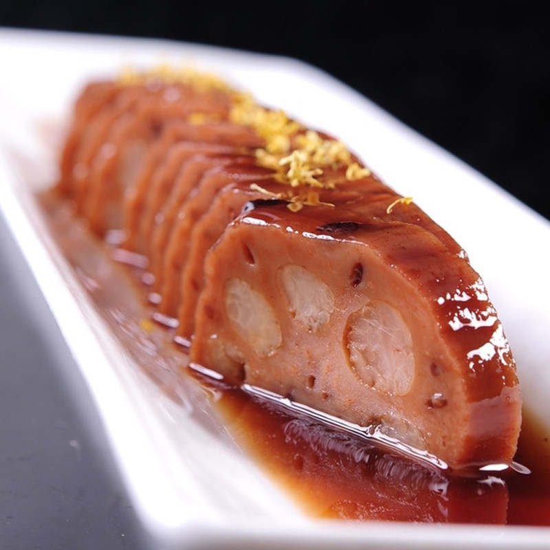 糯米藕片蜜汁桂花莲藕熟食真空方便即食莲藕酒店特色食材美食 举