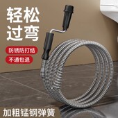 弹簧钢丝疏通器通下水道通马桶厕所专用工具管道堵塞输通手摇神器