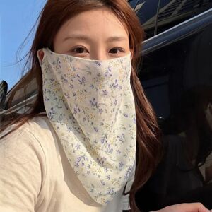 防晒面纱女夏季面罩脸罩全脸罩面部遮脸开车遮阳口罩脖子护颈骑行