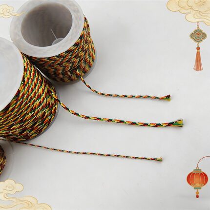 加金线端午节五彩线绳星月金刚菩提手链串编绳diy五色线金刚线绳
