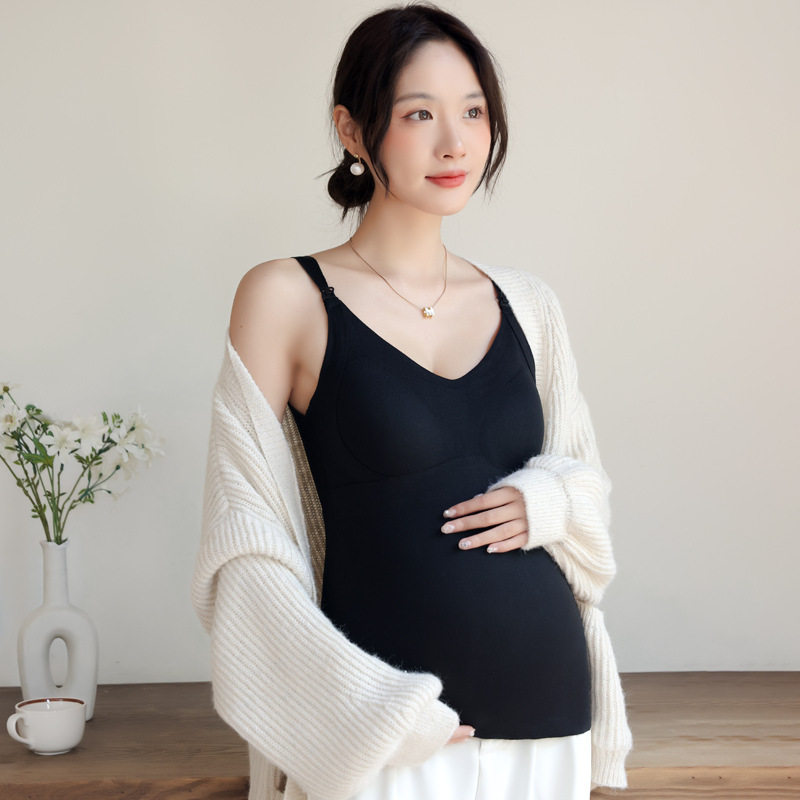 孕妇保暖背心秋冬加绒内搭打底