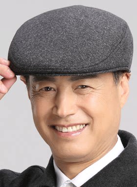 帽子男款冬季中老年人鸭舌帽