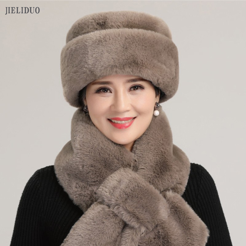 中老年人妈妈帽子女秋冬老人奶奶冬季老太太加绒加厚保暖棉雷锋帽