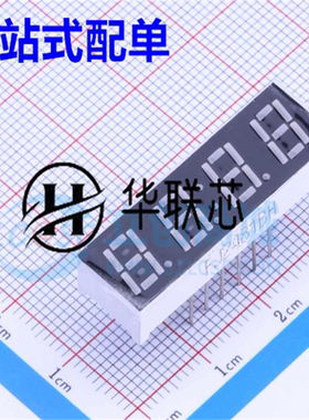 LED数码管 FJ2481BH 插件 4位0.28英寸 红色 共阳极 时钟两点不亮