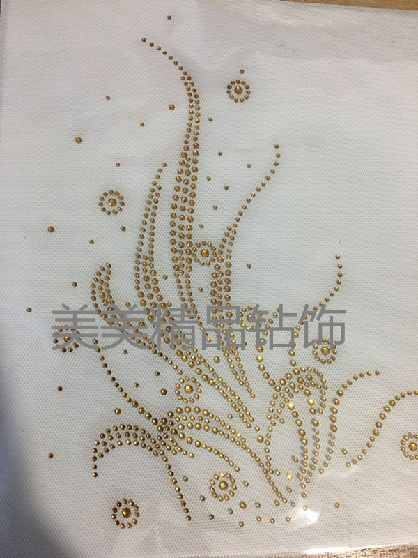 水草中东钻布艺纺织辅料烫画烫图