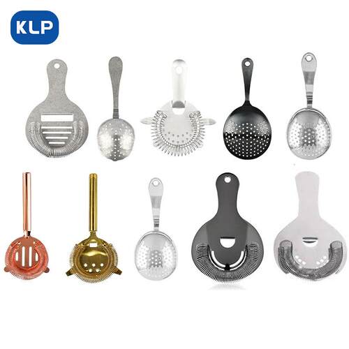 KLP创意不锈钢滤冰器隔冰过滤器酒吧鸡尾酒家用自制DIY调酒过滤器