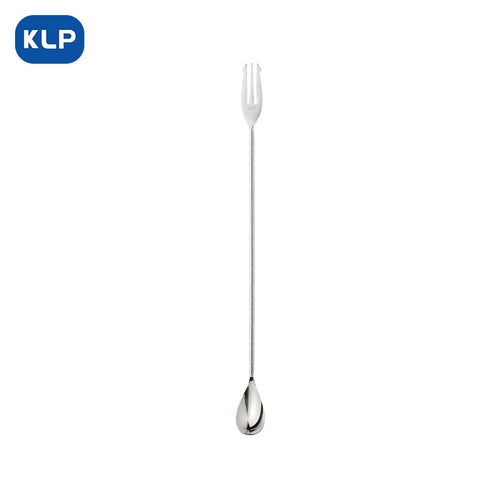 KLP镜系列搅拌吧勺不锈钢调酒叉勺女朋友专用高颜值圆柄酒吧工具