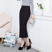 包臀裙一步裙高腰铅笔裙 显瘦半身裙修身 韩版 春秋弹力包臀长裙时尚