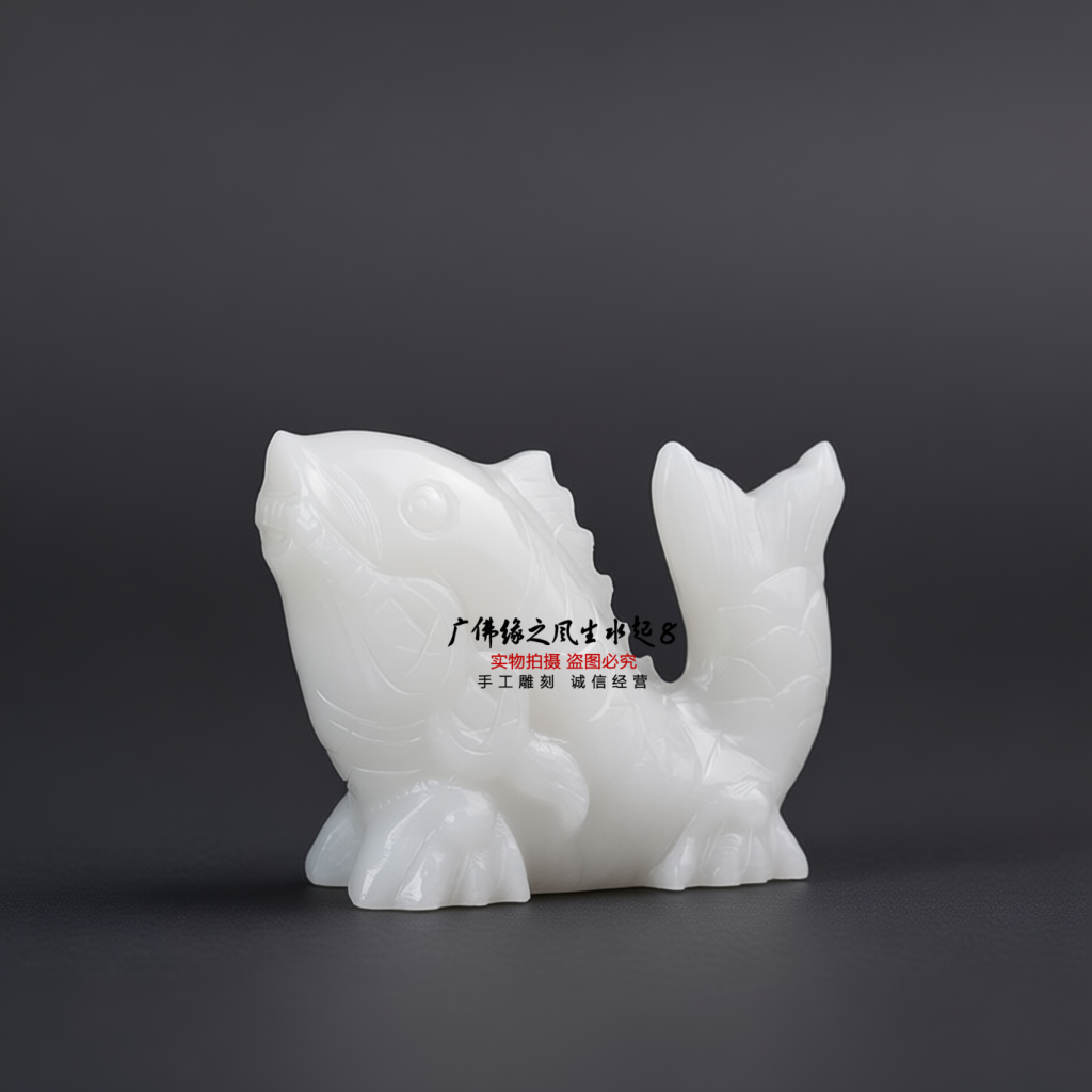 白玉鲤鱼摆件 年年有余招财镇宅家居办公室玄关风水摆设开业礼品,家居饰品,装饰摆件,淘宝优惠券,粉丝福利购,淘宝优惠卷