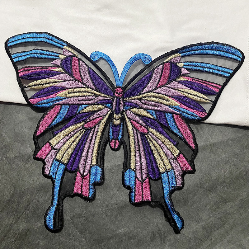 网纱蝴蝶图案破洞大号刺绣补丁贴T恤裤子毛衣羽绒服蕾丝补丁布贴,居家布艺,布贴,淘宝优惠券,粉丝福利购,淘宝优惠卷