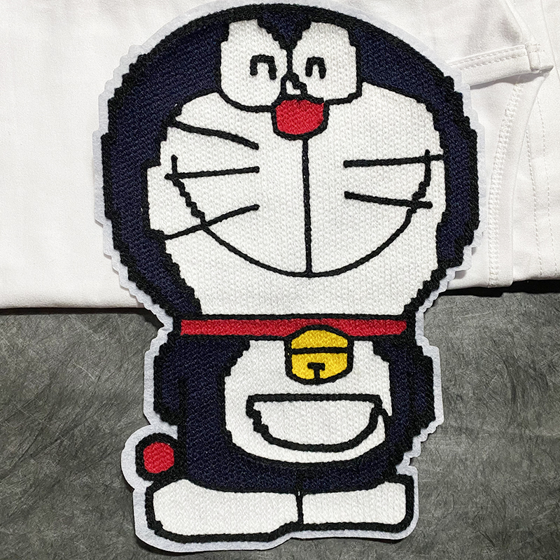 柔软哆啦A梦毛线衣机器猫布贴