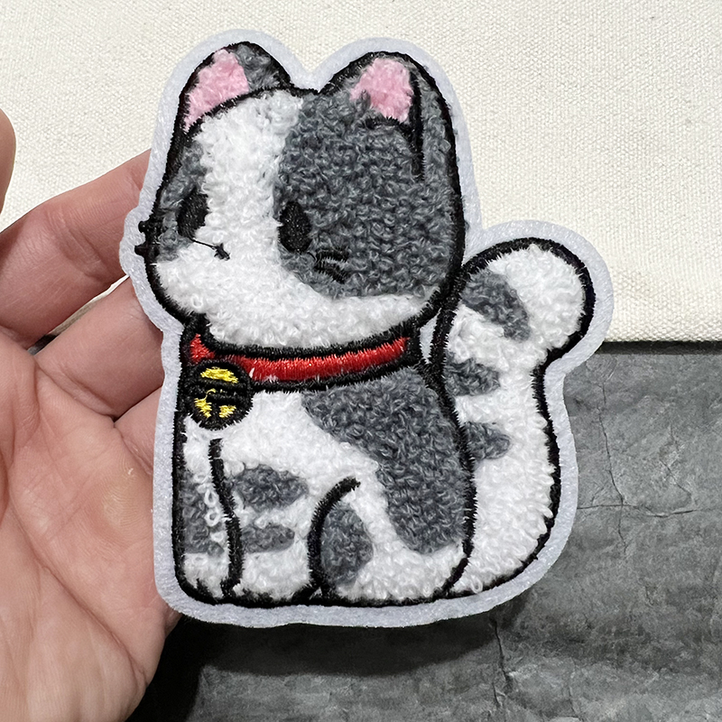 小猫毛绒布贴衣服补丁贴