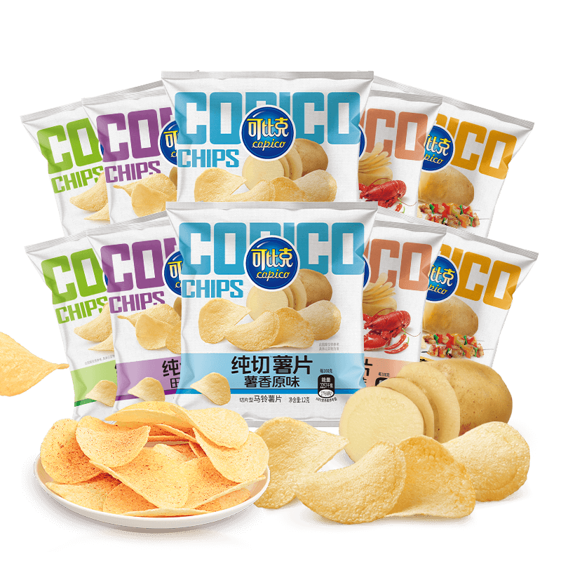 可比克薯片纯切原味小包装
