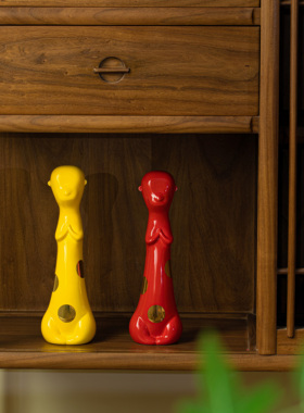 景德镇陶瓷生肖猴风水摆件