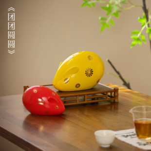 景德镇陶瓷生肖兔[团团圆圆]贴花高档礼品风水摆件艺术家限量款