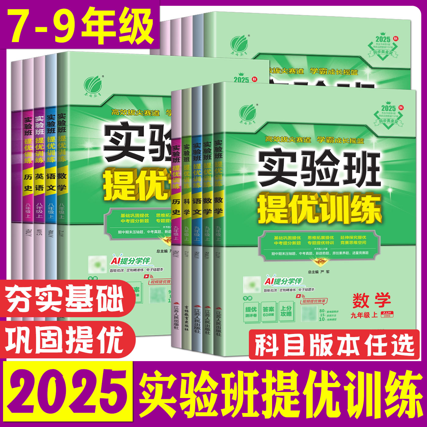 实验班提优训练2025实验班提优训练七下八下九下 七年级八年级九年级上册下册语文数学英语科学物理化学道法历史同步练习册必刷题