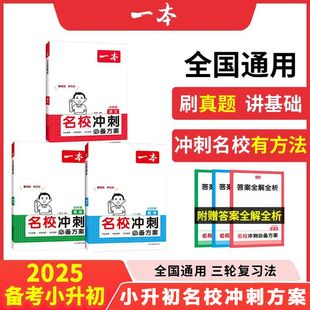 2025一本名校冲刺必备方案语文数学英语 小升初总复习六年级小升初知识大盘点小学毕业升学考试总复习专项训练名师总复习考试训练