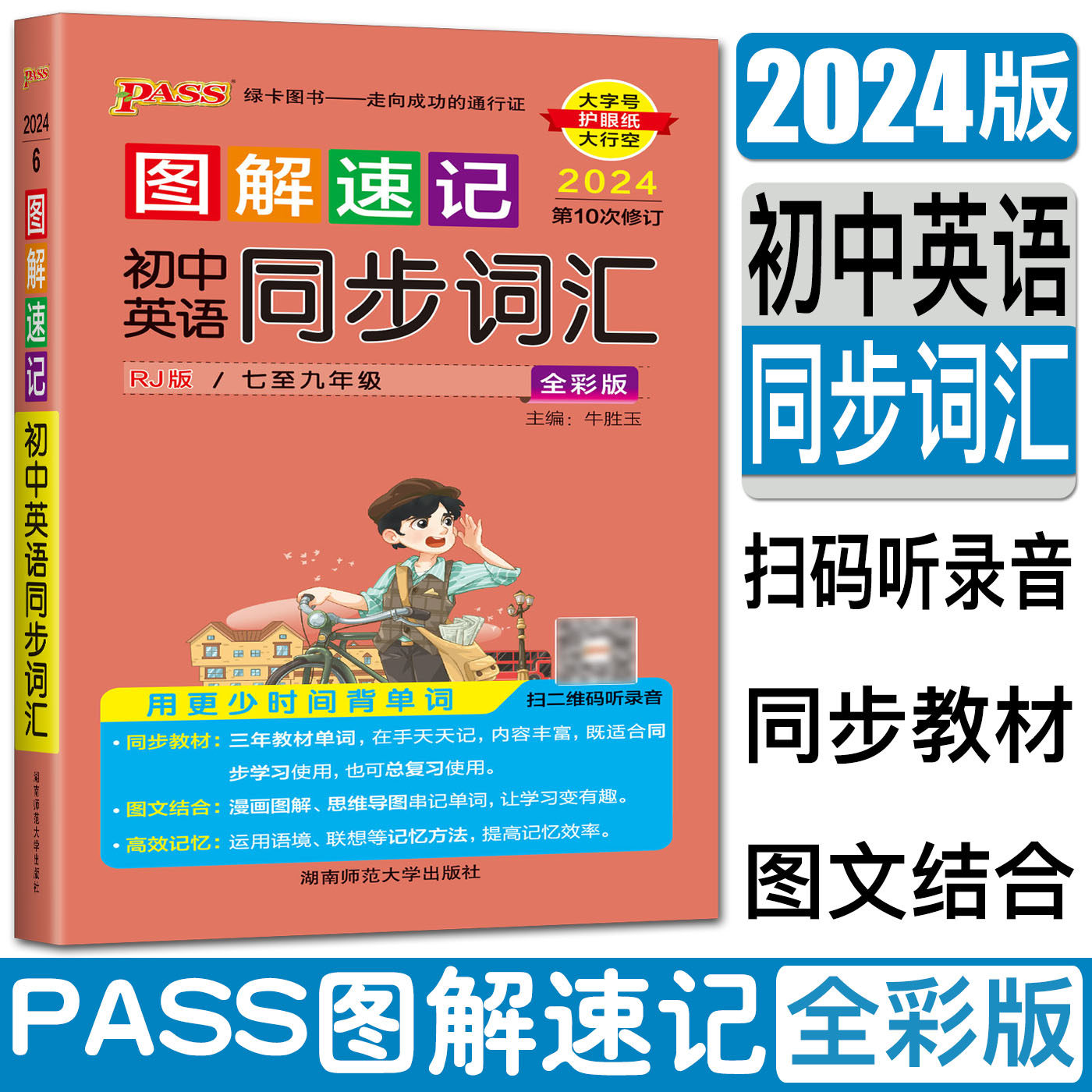 2024图解速记初中英语同步词汇人教版 七八九年级初一初二初三 单词
