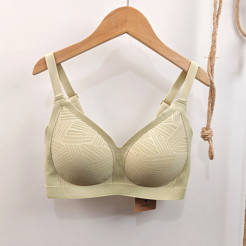 蕾丝无钢圈乳胶聚拢透气女士内衣