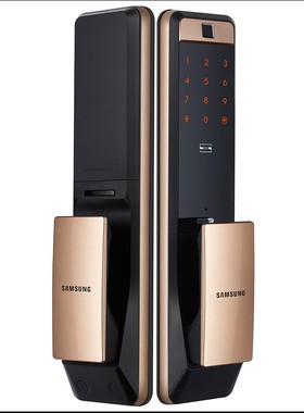 三星指纹门锁三星密码锁家用防盗锁远程开锁新款DP608/607推拉款