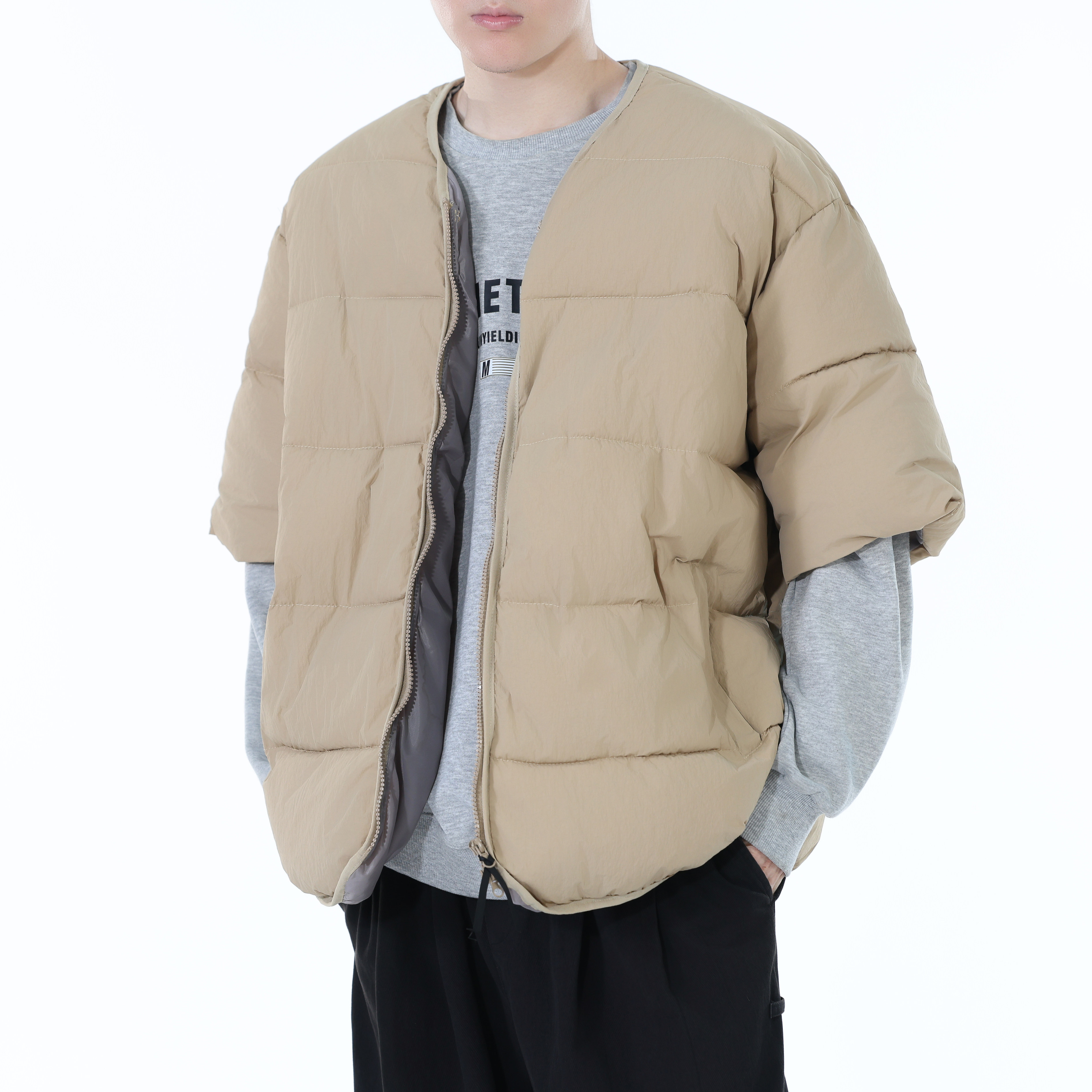 韩版潮流情侣中袖棉服男女同款保暖外套潮  313B-NC25319-P60图片
