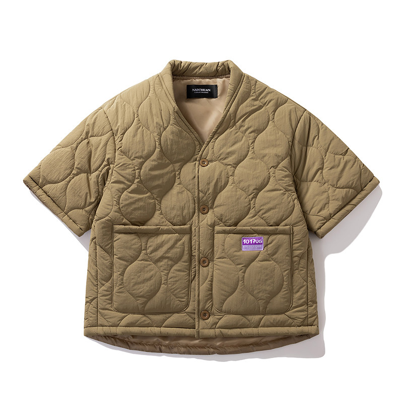 韩版潮流情侣中袖棉服男女同款保暖外套潮313B-NC25319-P60,男装背心/马甲,星座313B