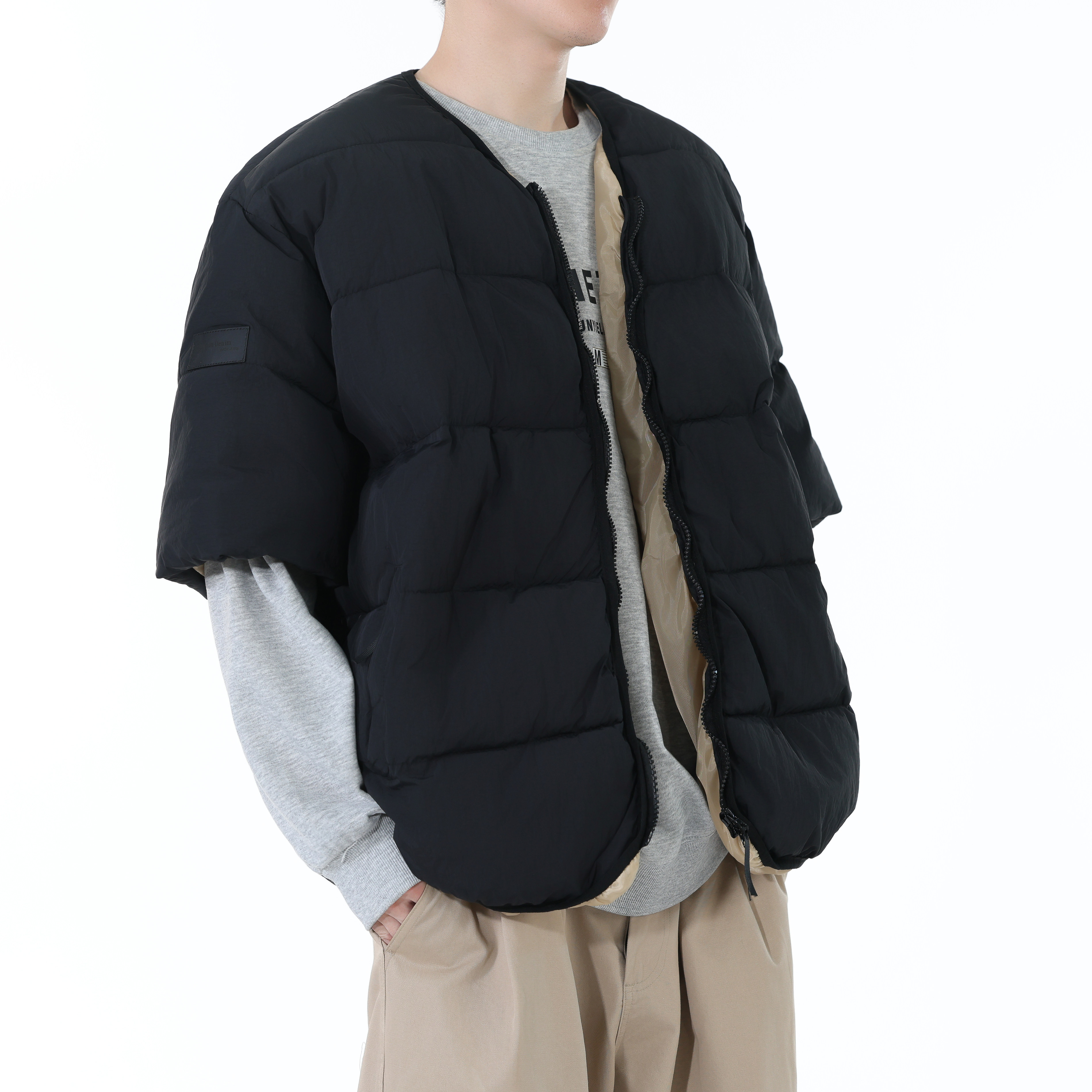 韩版潮流情侣中袖棉服男女同款保暖外套潮  313B-NC25319-P60图片