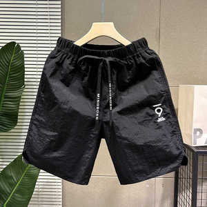 夏季男生糖果色系短裤时尚刺绣速干透气舒适沙滩裤 313B-K511-P33图片