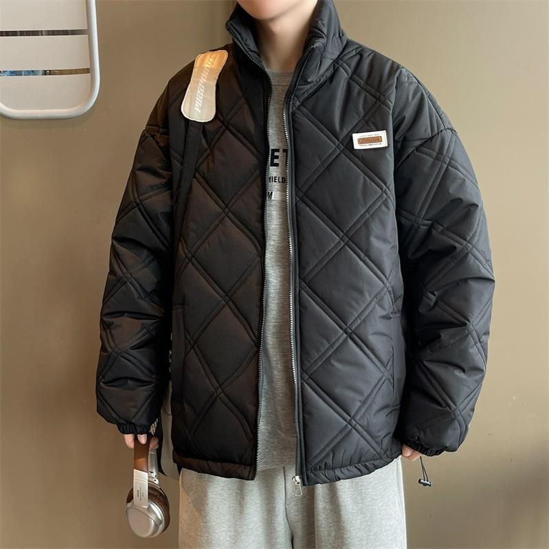 美式复古宽松保暖男生加厚情侣款冬季英伦立领棉服313B-NC359-P60,男装棉衣,星座313B