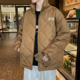 美式复古宽松保暖男生加厚情侣款冬季英伦立领棉服313B-NC359-P60，男装棉衣，星座313B