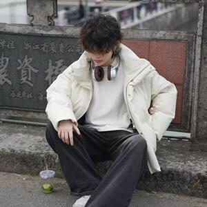 (网络图慎用有大货)休闲纯色PU皮加厚立领机车棉服 313B-Y666-P70图片