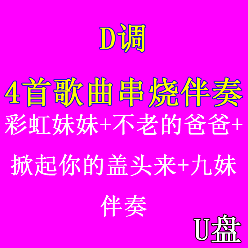 D调4首连奏串烧伴奏U盘歌曲伴奏电子琴弹奏音乐河南南阳