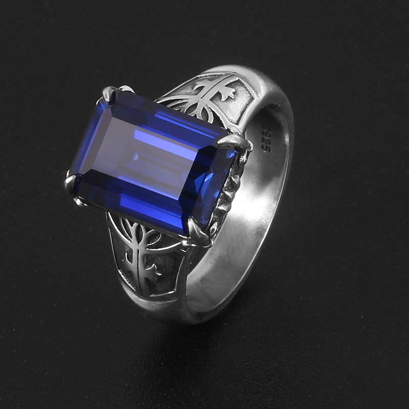 黑执事夏尔cos蓝宝石银戒指复古做旧开口指环时尚情侣百搭ins对戒,饰品/流行首饰/时尚饰品新,戒指/指环,淘宝优惠券,粉丝福利购,淘宝优惠卷