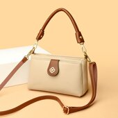 真皮女包2026新款 中年妈妈包软皮百搭多层女士单肩斜挎小包包 时尚